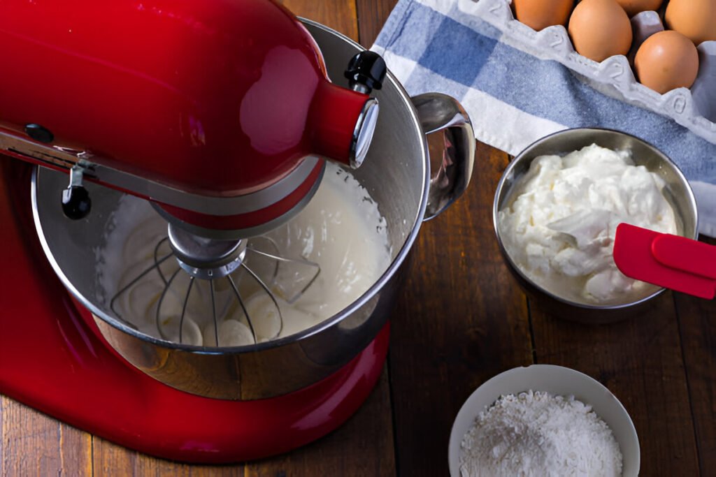 Stand mixer whipping cream